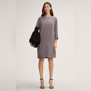 Attitudes® By Renee Size 3X Petite NWOT Sleek And Chic Gray 3/4 Sleeve Dress
